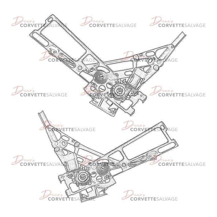 C4 Used Door Window Regulator Assembly 1984-1996