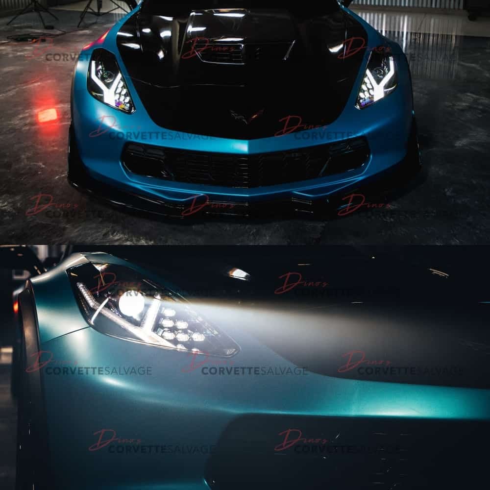 C7 Corvette Morimoto XB LED Headlight Set 2014-2019 Installed
