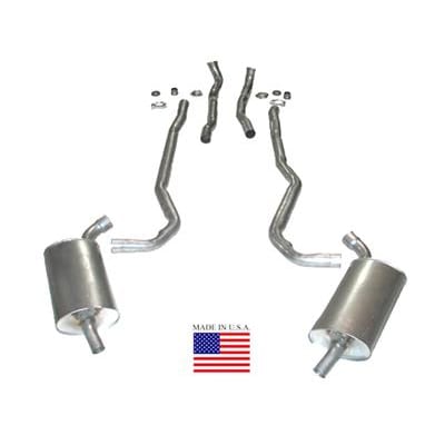 C3 New Exhaust System - 454 4-Speed 2.5 Inch with Separate Secondary Pipe & Mufflers 1970-1972