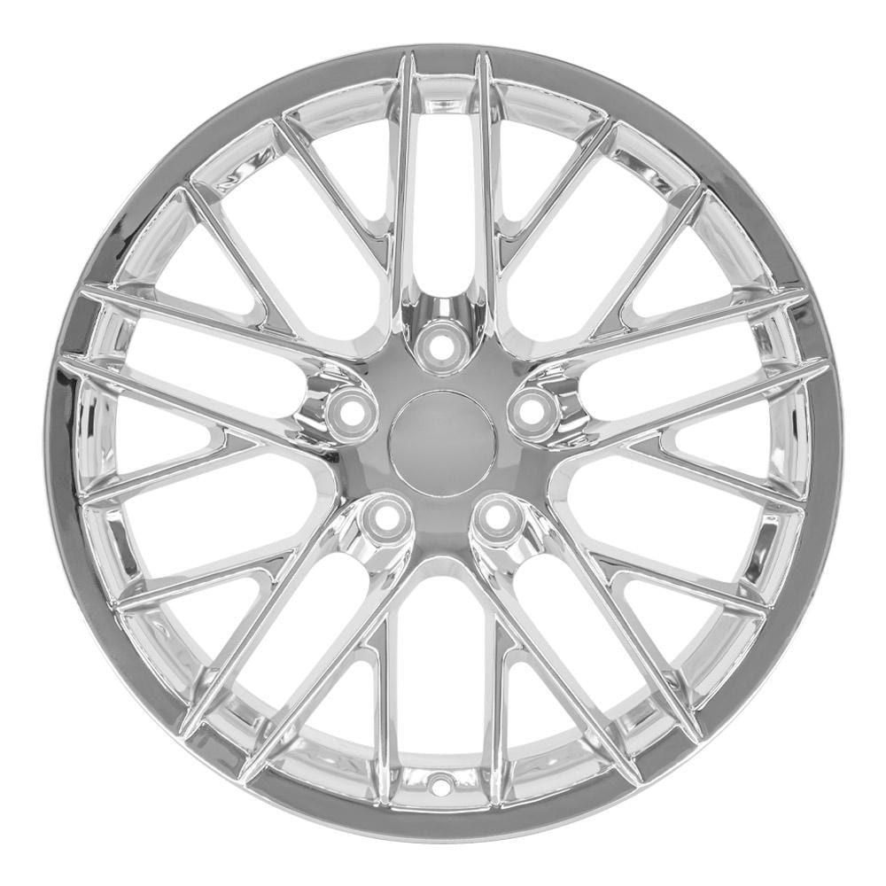 C4-C5 New Chrome 18x8.5 and 18x10.5 Wheel Set of 4 (CV08B) 1988-2004