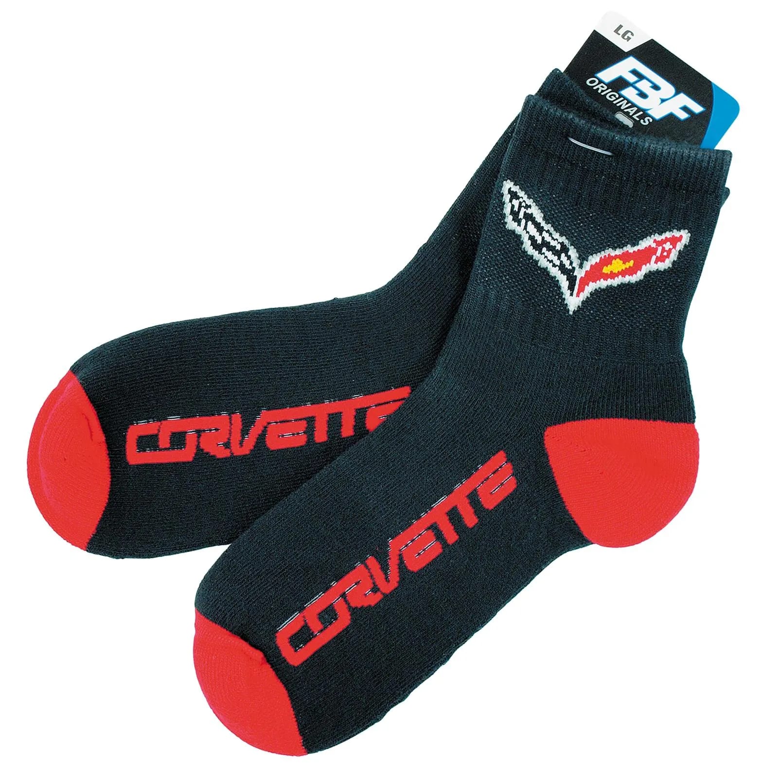 C7 New C7 Corvette Team Color Quarter Crew Socks - Size 10-13 2014-2019