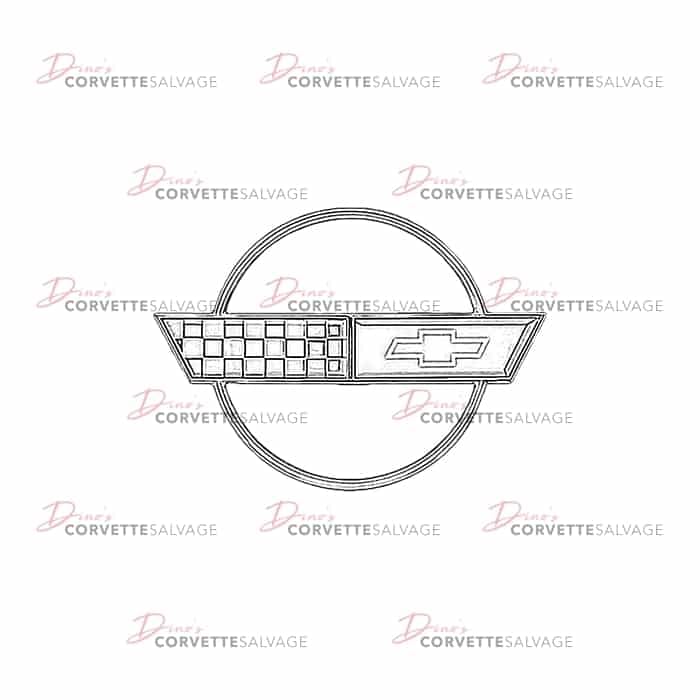 C4 Used Chrome Front Hood Emblem 1993, 1995-1996