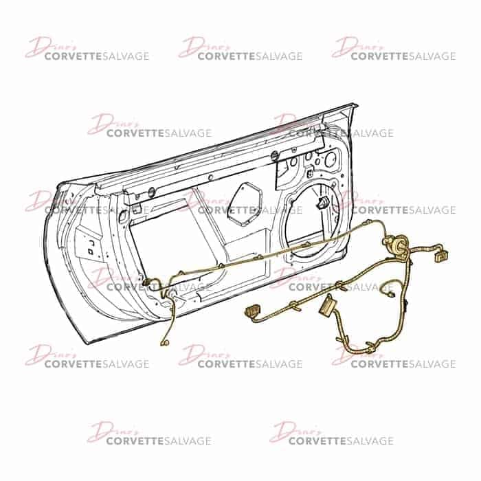 C6 Used Door Wiring Harness with Premium Speaker System 2005-2009