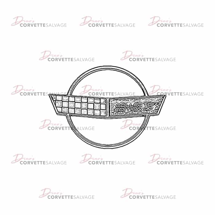 C4 Used Collector’s Edition Front Hood Emblem 1996