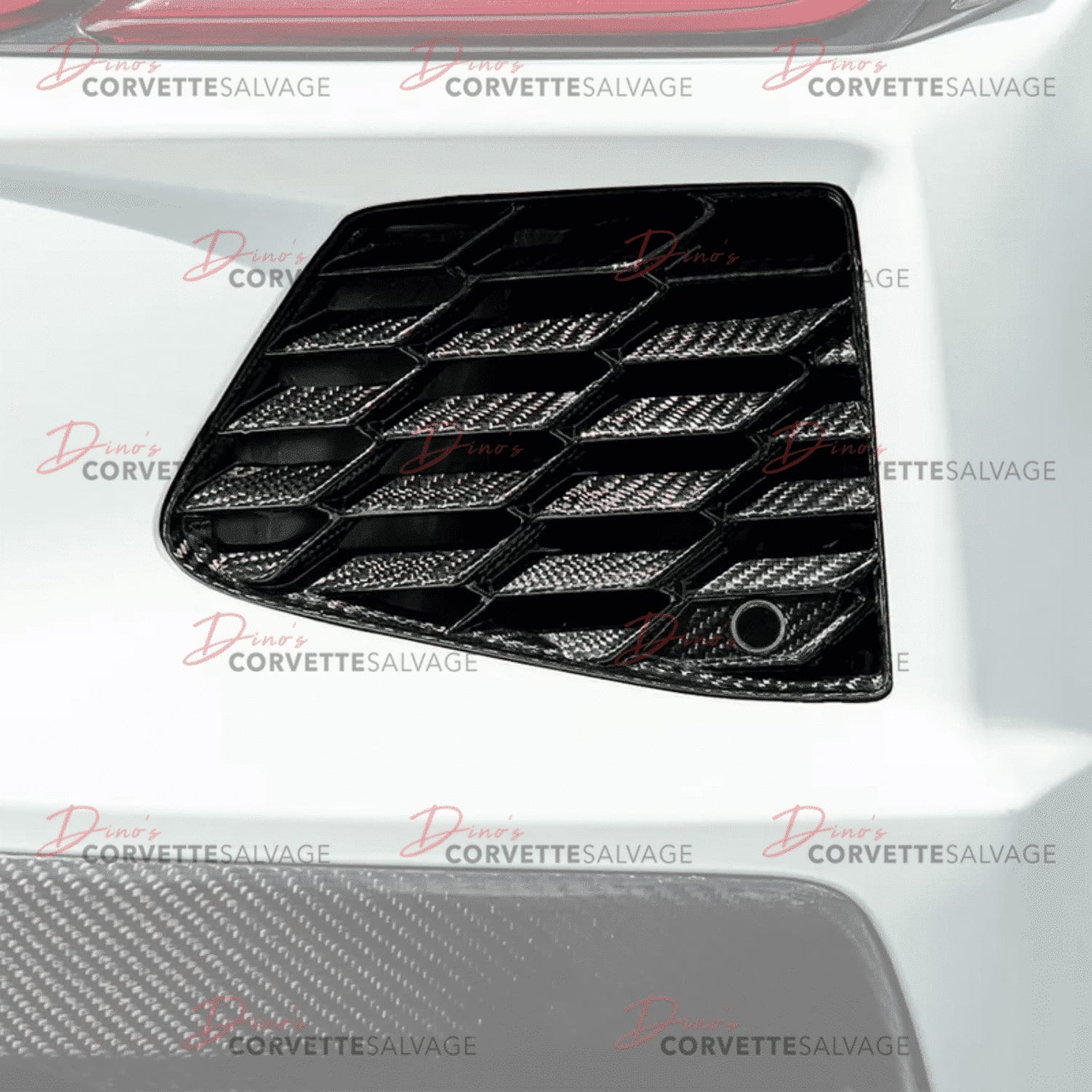 C8 Corvette New Carbon Fiber Rear Bumper Grille Trim Set 2020-2024