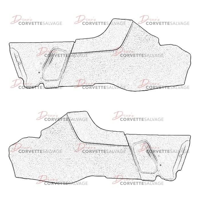 C4 Used Console Side Trim Panel 1984-1996