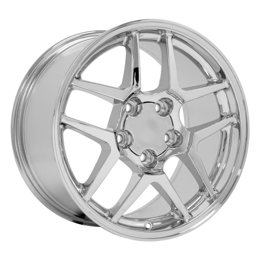 C4-C5 New Chrome 17x9.5 and 18x10.5 Wheel Set of 4 (CV04) 1988-2004