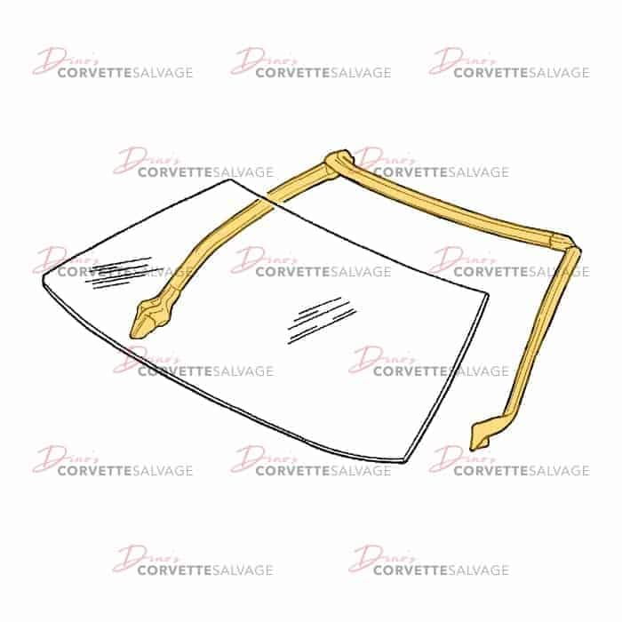 C5 Used Windshield Frame Weatherstrip 1997-2004