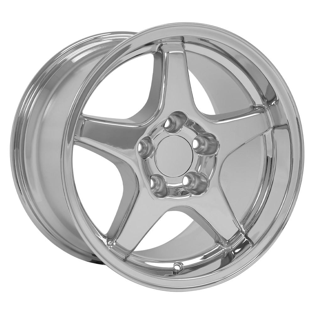 C4 New Chrome 17x9.5 and 17x11 Wheel Set of 4 (CV01) 1988-1996