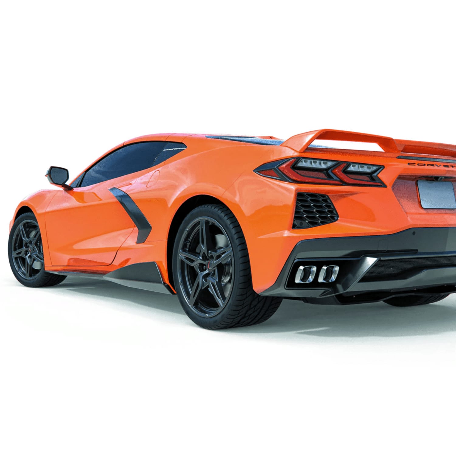 C8 Corvette New Stingray Z06 Carbon Flash Metallic 5VM Rocker Winglet Set 2020-2026