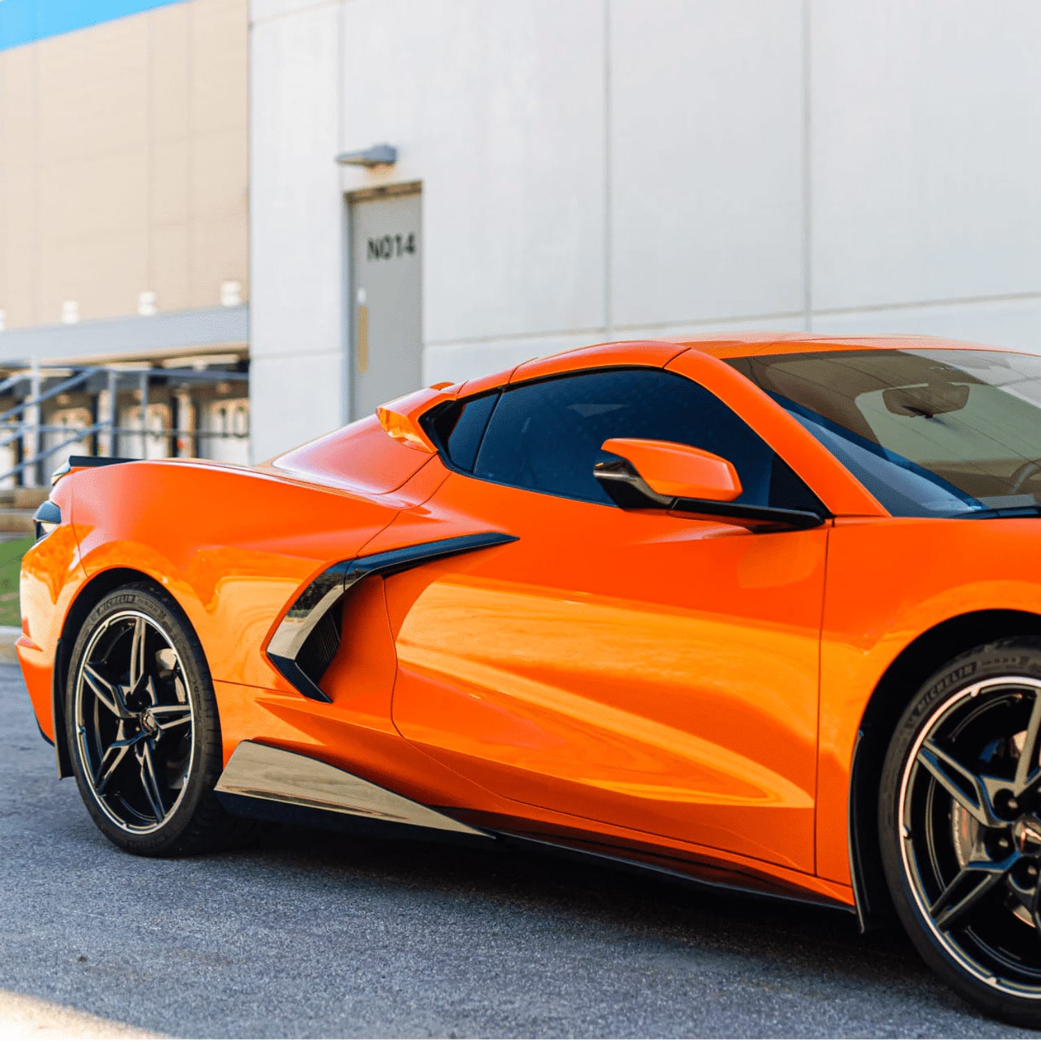 C8 Corvette New Stingray Z06 Carbon Flash Metallic 5VM Rocker Winglet Set 2020-2026