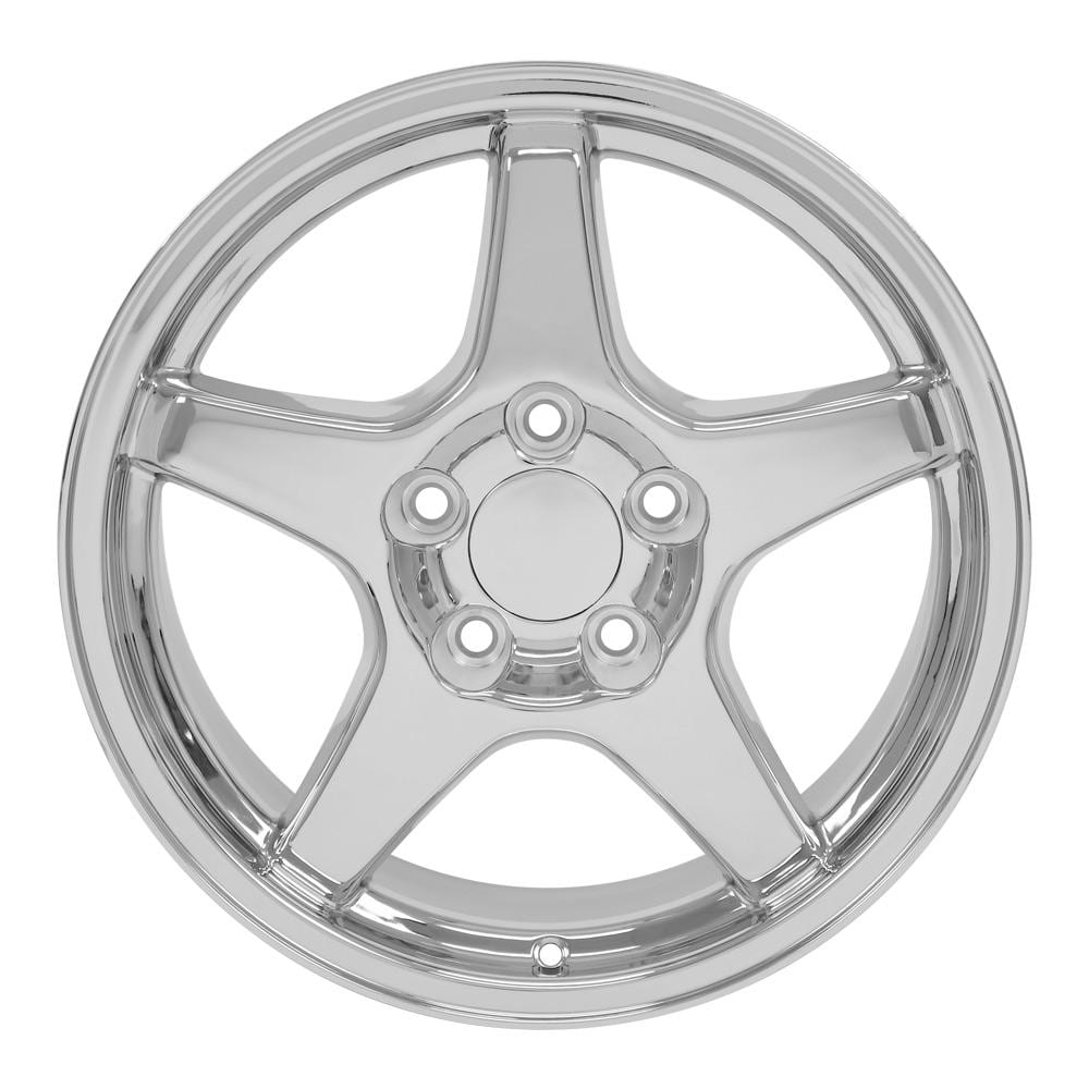 C4 New Chrome 17x9.5 and 17x11 Wheel and Tire Set of 4 (CV01) with 275/40r17 & 315/35r17 Toyo Extensa HP II 1988-1996