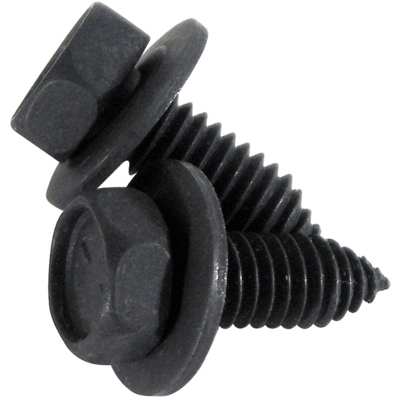 C2 New 2 Piece Lower Battery Access Cover Bolts (with Air Conditioning) 1963-1967