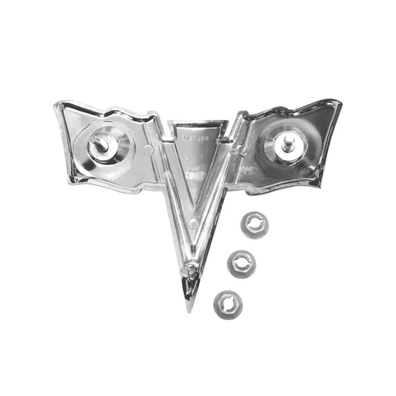 C2 New Nose Emblem with Fasteners 1963-1964 image 2