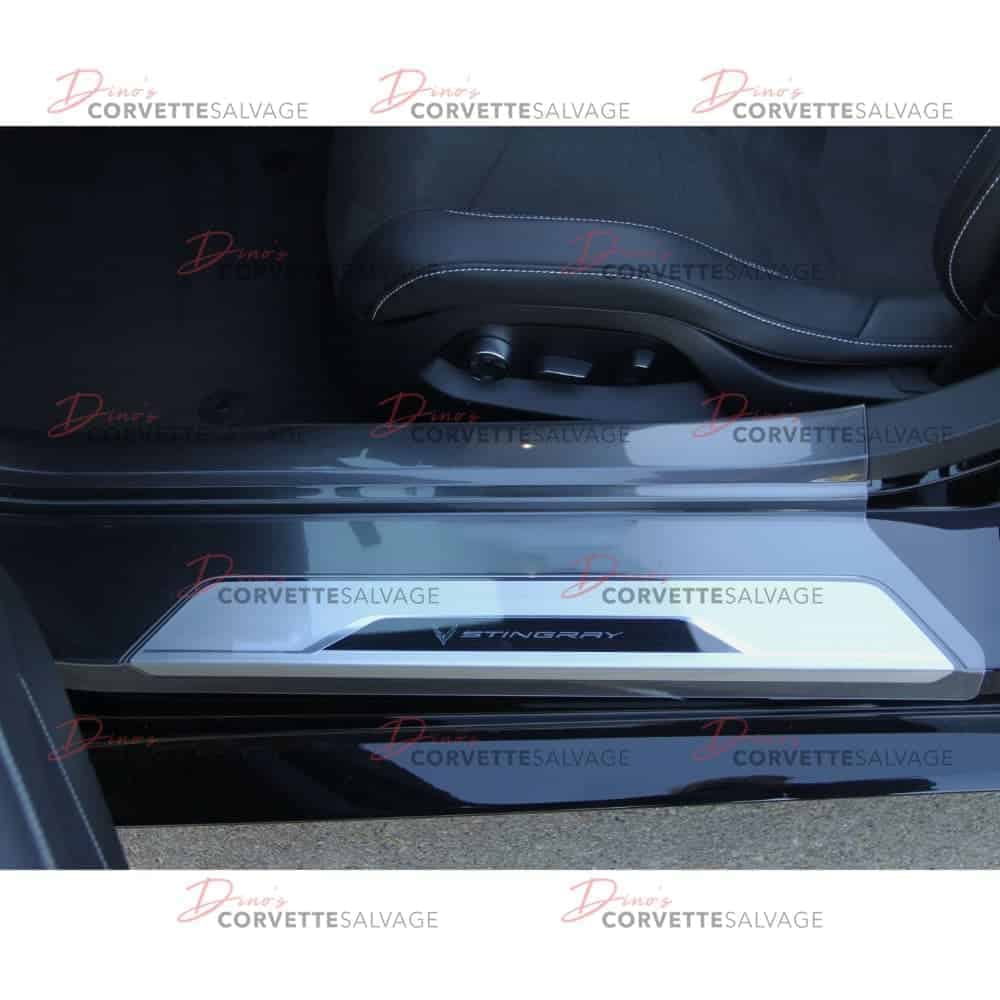 C8 Corvette New Clear Door Sill Protector Set 2020-2021 Install