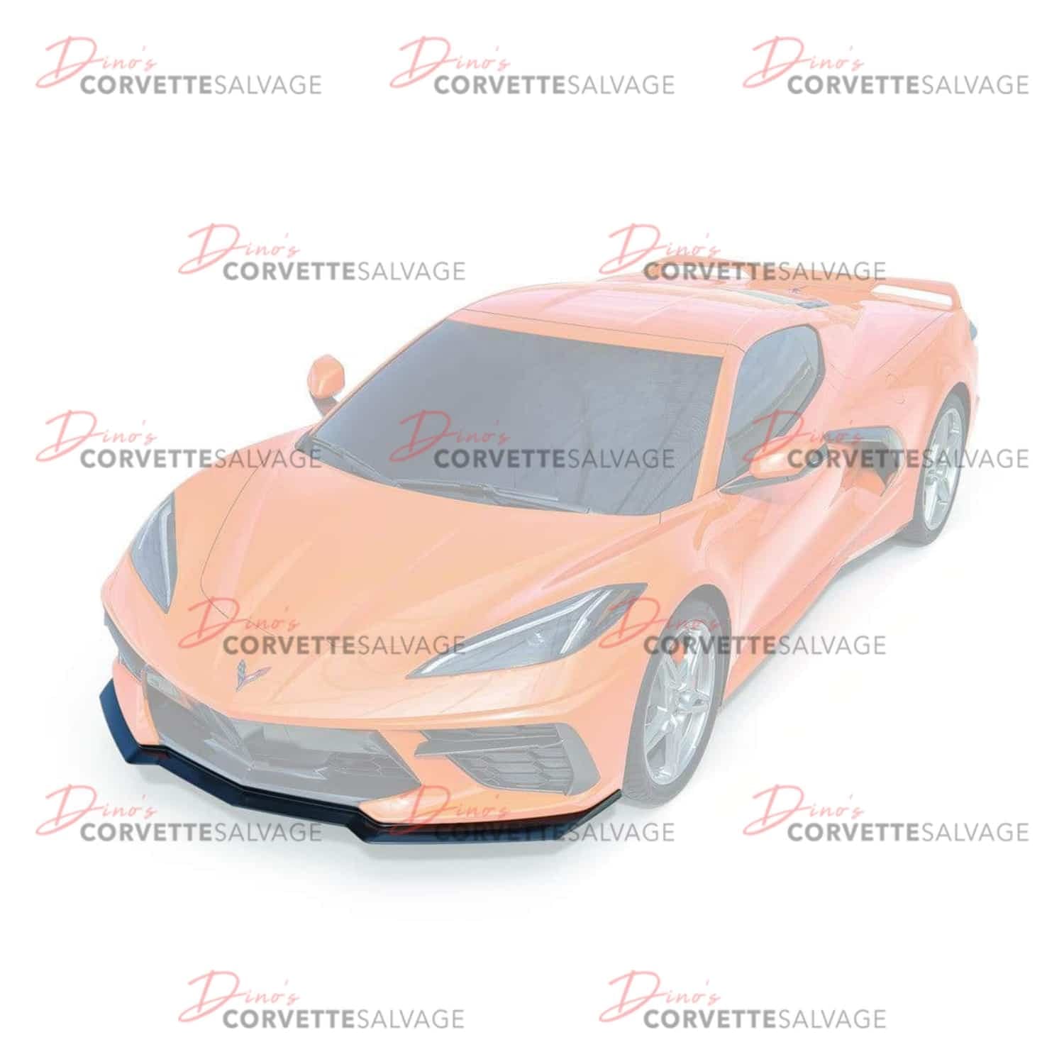C8 Corvette New Carbon Flash Metallic 1VM Splitter 2020-2025 Installed