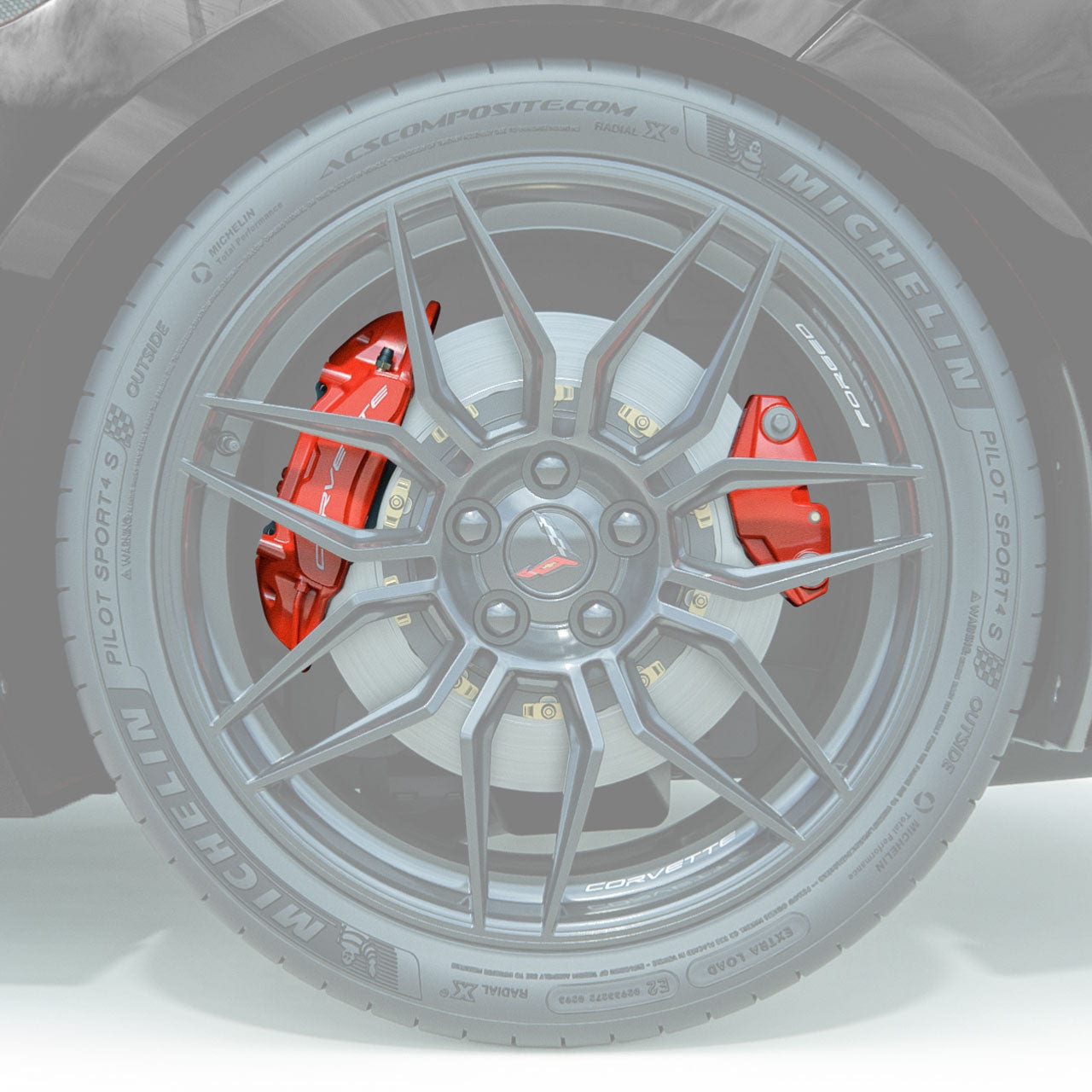 New C8 ZR1 Z06 E-Ray Grand Sport E-Brake Caliper Cover 2023-2026