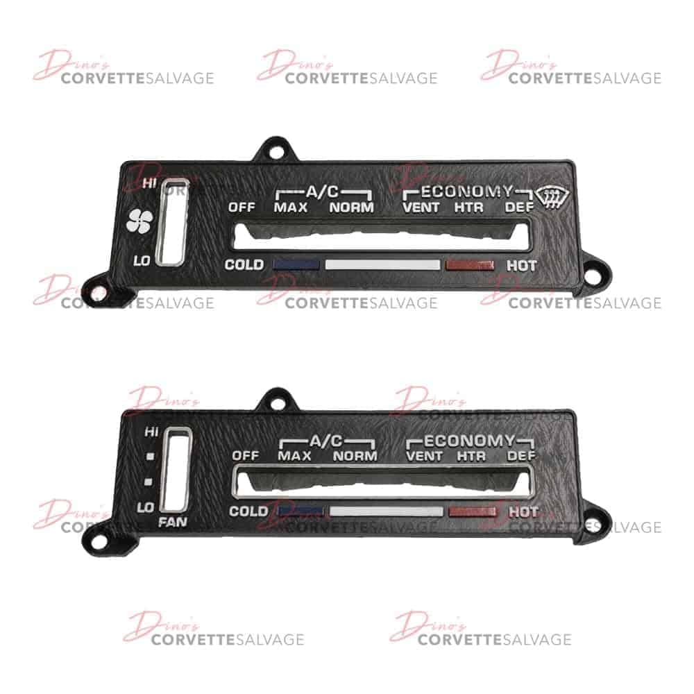 C3 Used Air Condition and Heater Control Face Plate 1977-1982