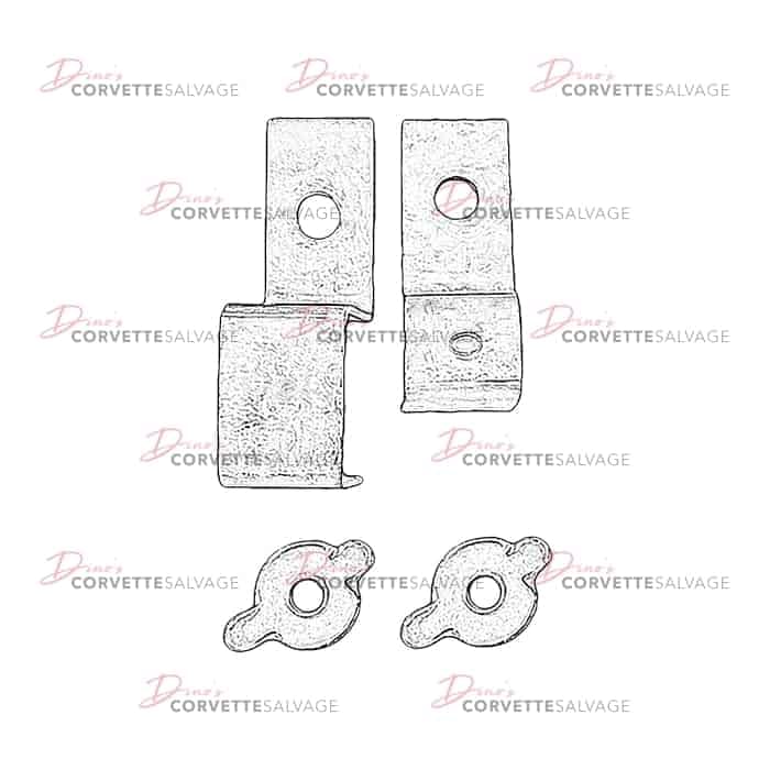 C4 Used Jack Handle Retainer & Wing Nut Set 1988-1996