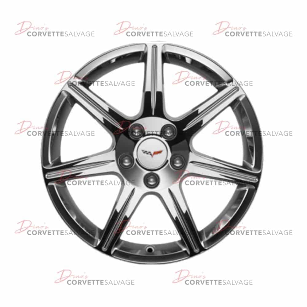 C6 Used 7-Spoke Hertz Chrome Front Aluminum 18x8.5 Wheel 2008-2009