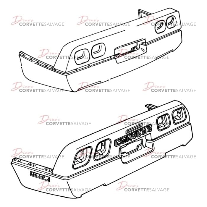 C4 Used Rear Bumper Cover 1984-1996