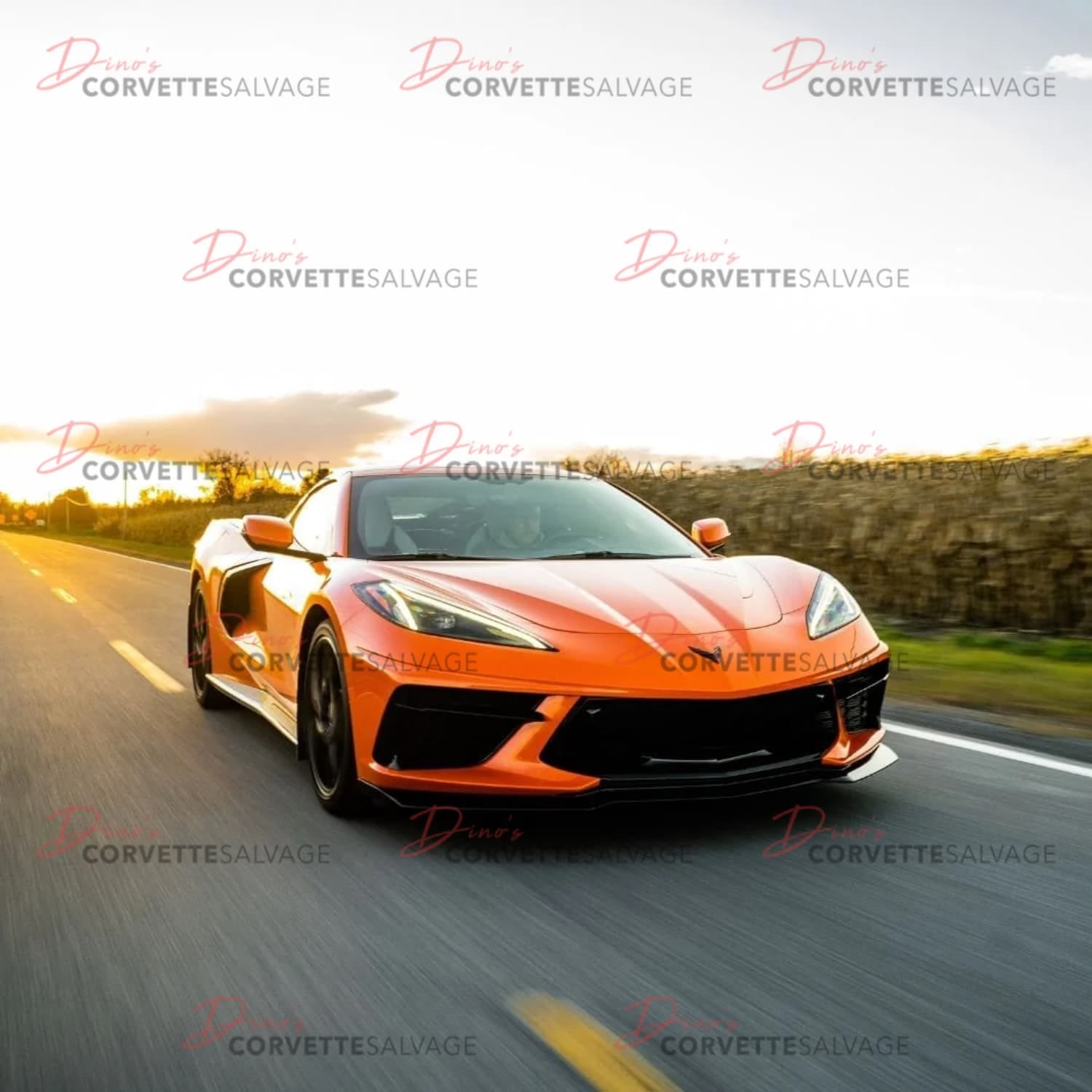 C8 Corvete New Carbon Flash Metallic 1VM Rocker Panel Set 2020-2025 Installed