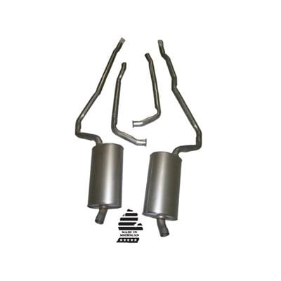 C3 New Exhaust System - 350 Automatic 2 Inch-Welded Pipe & Mufflers 1973