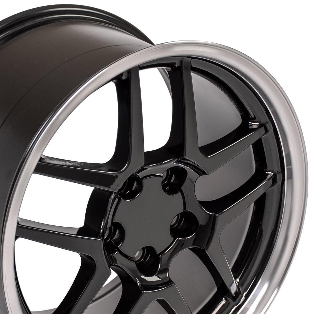 C4-C5 New Gloss Black Machined Lip 18x10.5 Wheel (CV04) 1988-2004