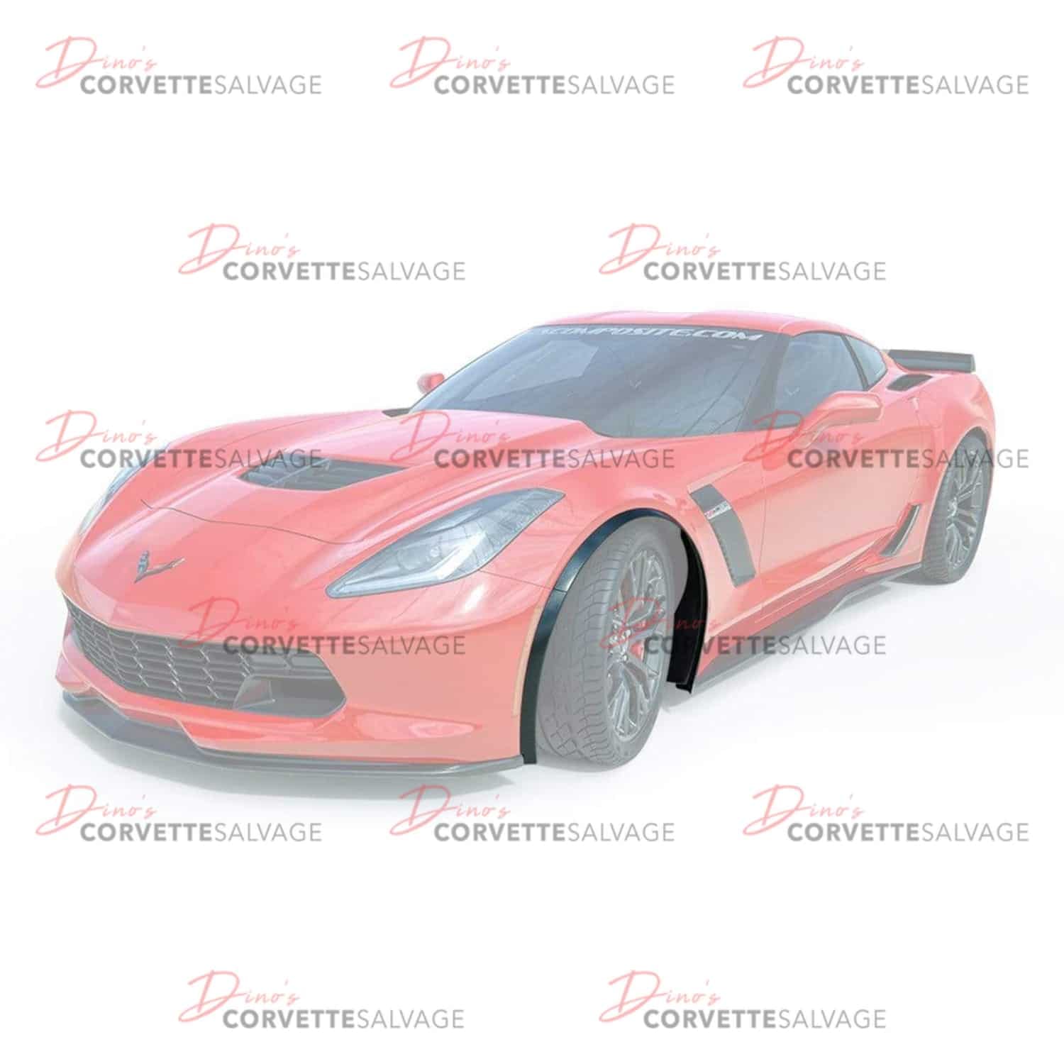 C7 Z06, Grand Sport Corvette New Carbon Flash Metallic XL Front Fender Extensions 2015-2019 Installed