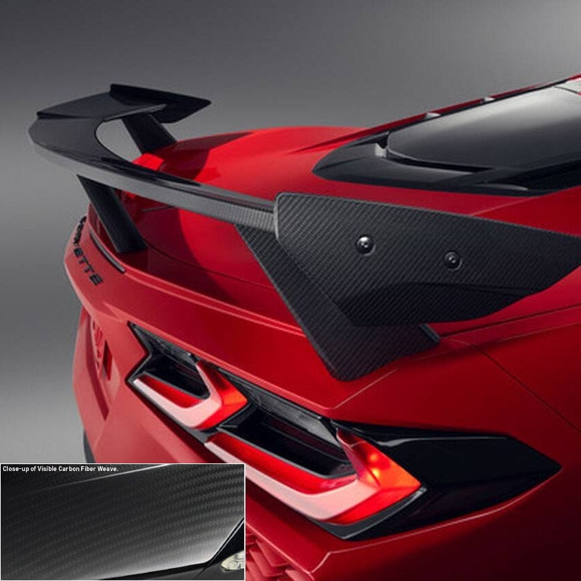 New C8 Stingray OEM Carbon Fiber High Wing Spoiler 2020-2026
