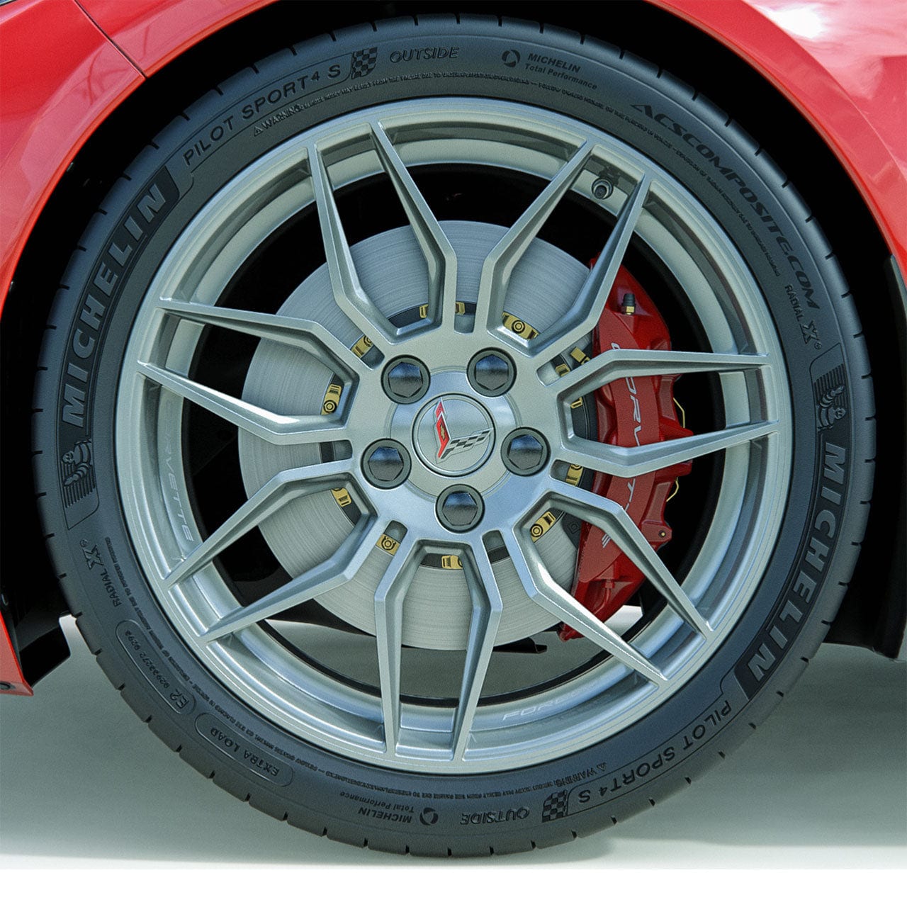 New C8 CFZ PC Black Wheel Lug Nut Covers 2020-2026