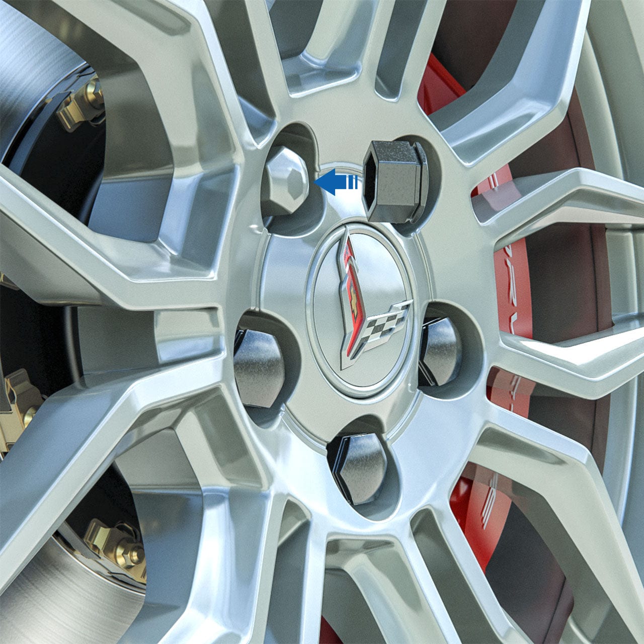 New C8 CFZ PC Black Wheel Lug Nut Covers 2020-2026