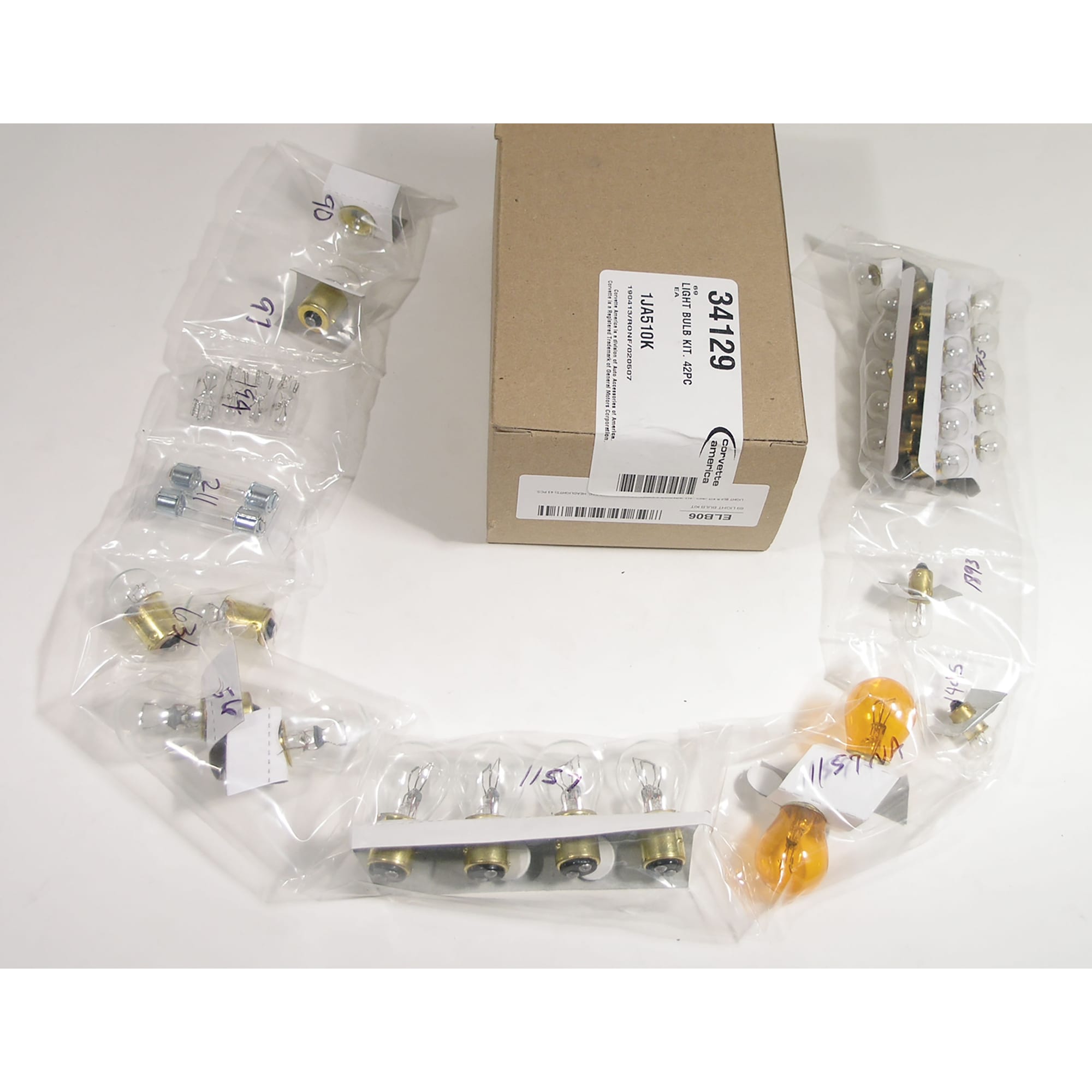 C3 New Light Bulb Kit, 42 Piece 1969