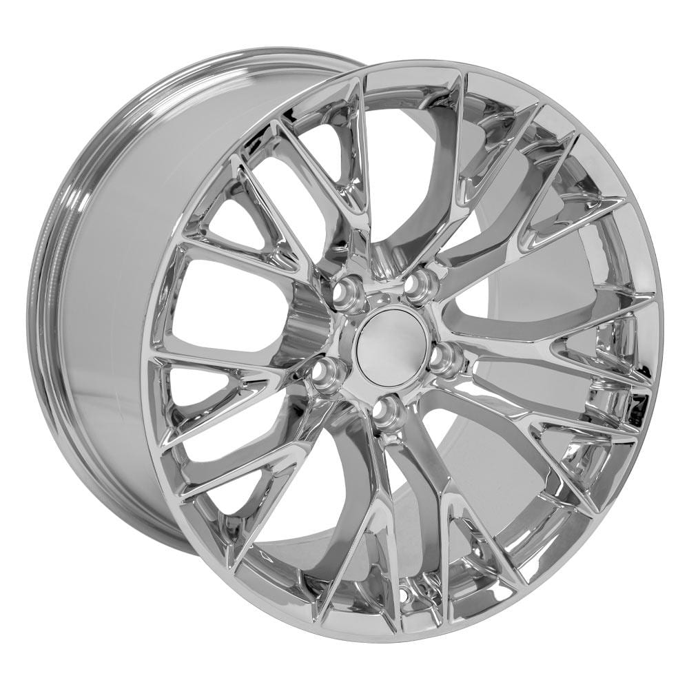 C4-C5 New Chrome 18x8.5 and 18x10.5 Wheel Set of 4 (CV22B) 1988-2004