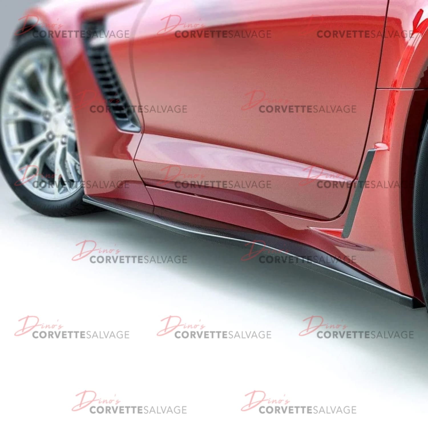 C7 Corvette New Carbon Flash Metallic Side Rocker Set 2014-2019 Installed