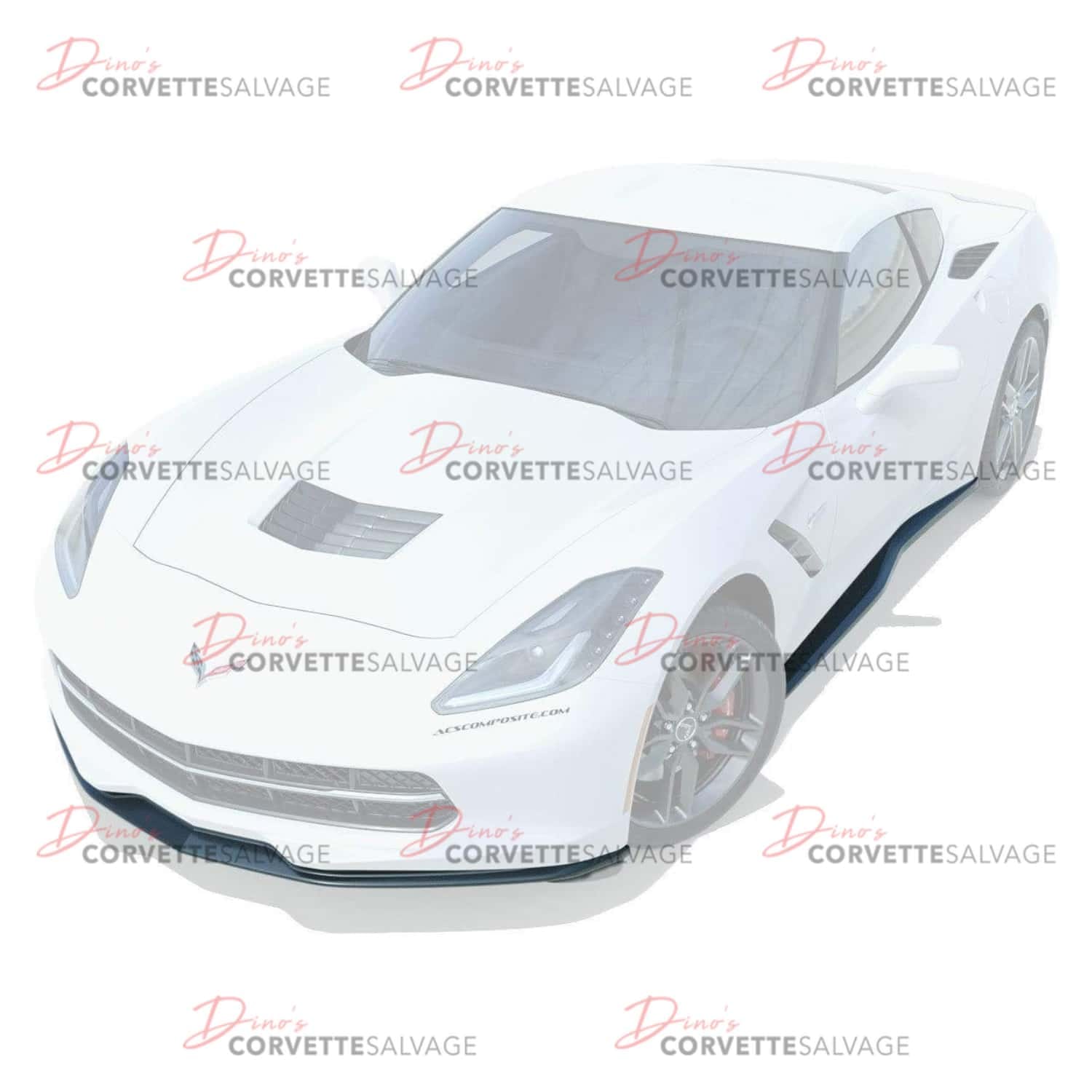 C7 Corvette New Carbon Flash Metallic Z06 Stage 1 Splitter 2014-2019 with Rockers Installed