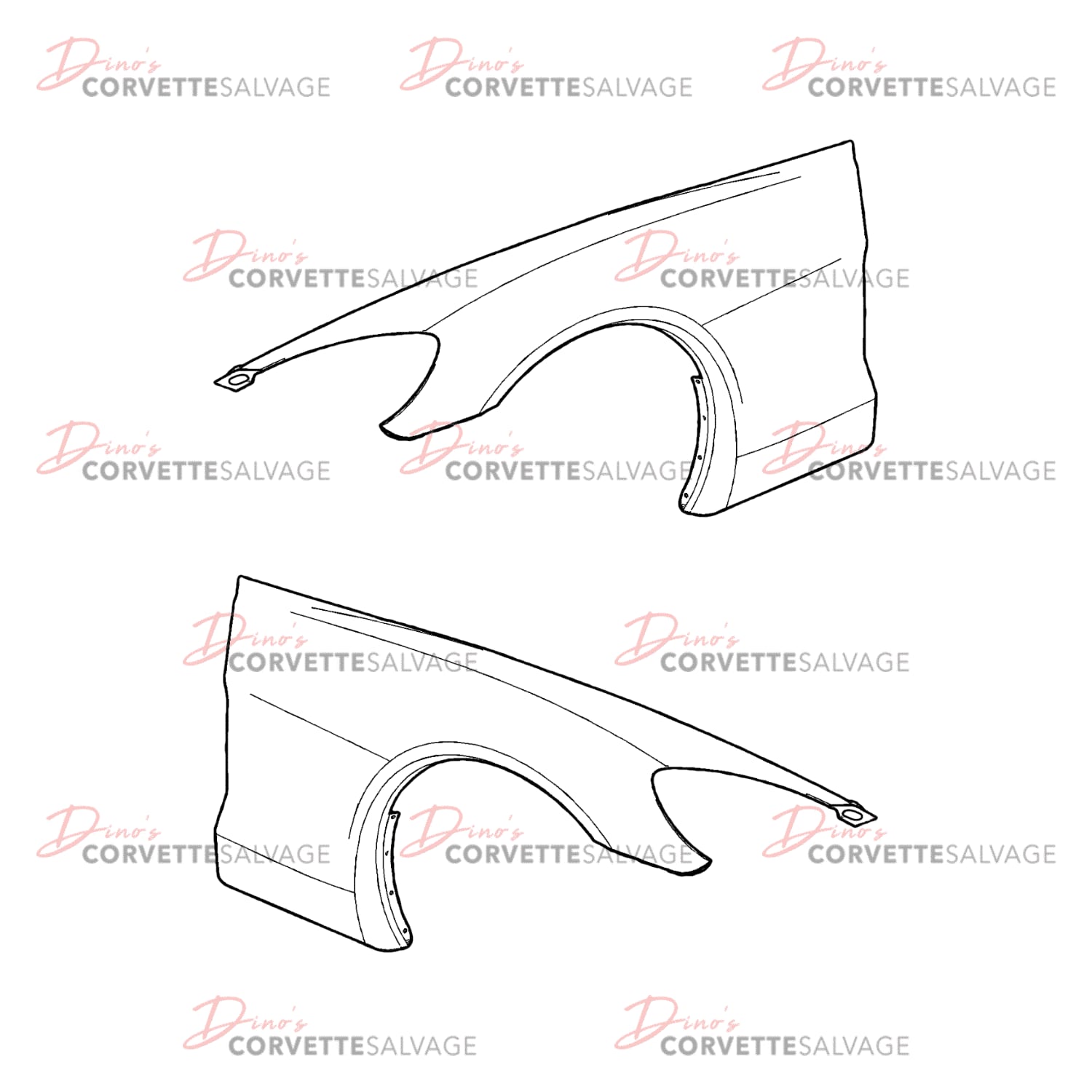 C6 Used Base Front Fender 2005-2013