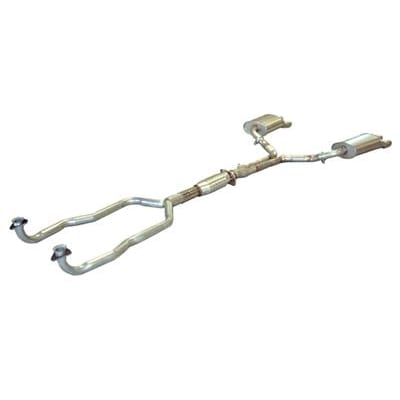 C4 New Exhaust System with Converter & Reproduction Mufflers - No Hangers 1985