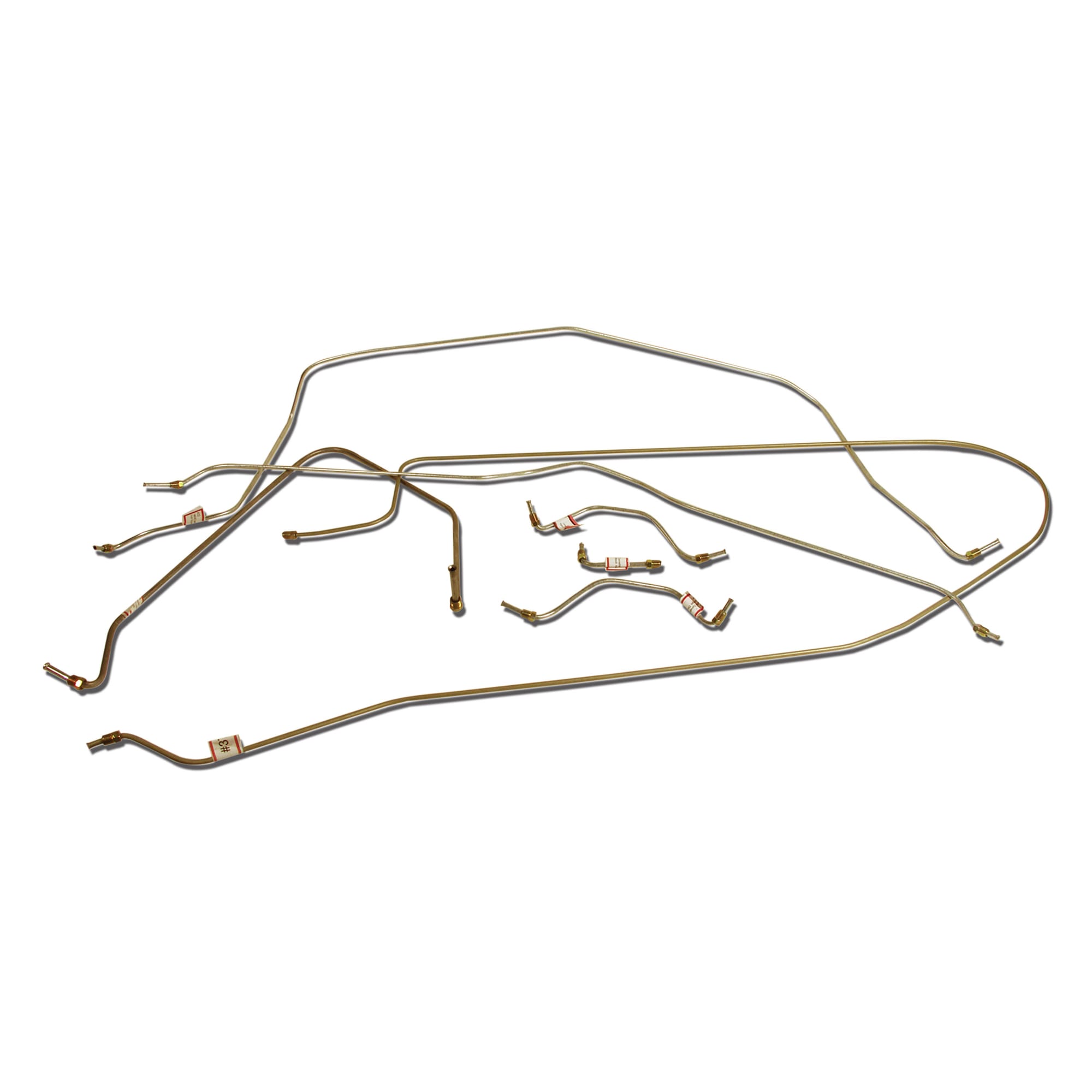 C2 New Brake Line Set, with Power Brake 1963-1964