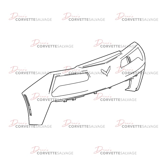 C7 New Grand Sport, Z06, ZR1 Rear Upper Bumper 2015-2019