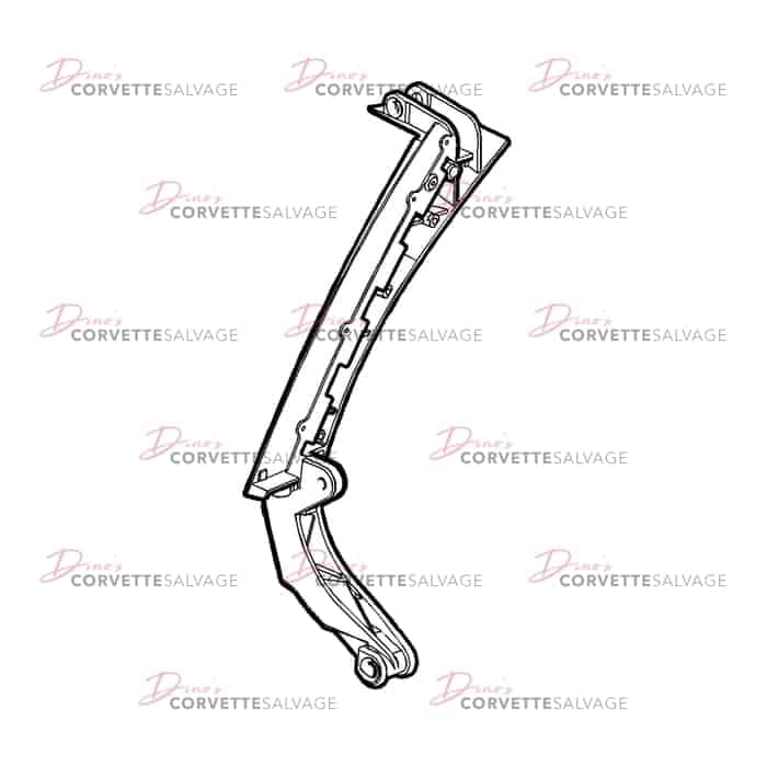 C6 Used Convertible Folding Top Rear Side Rail 2005-2013
