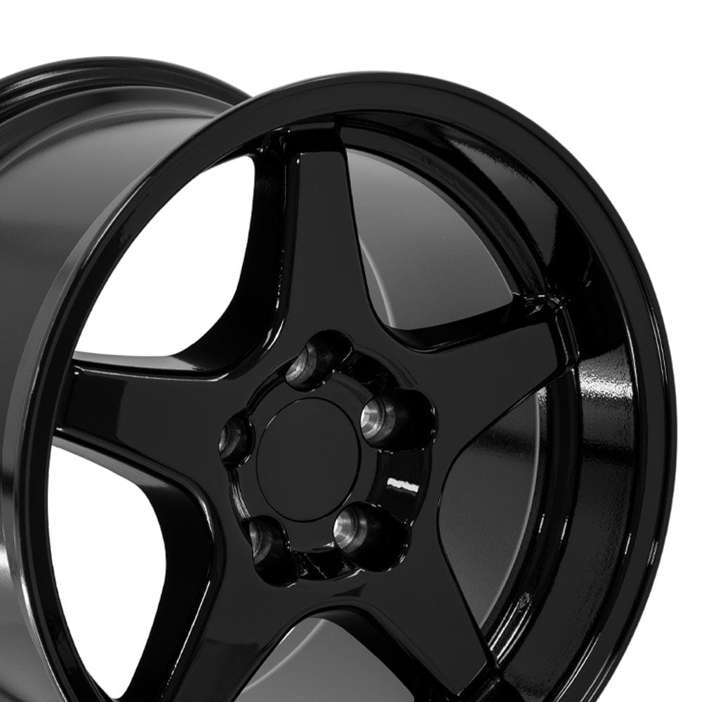 C4 New Gloss Black 17x11 Wheel (CV01) 1988-1996