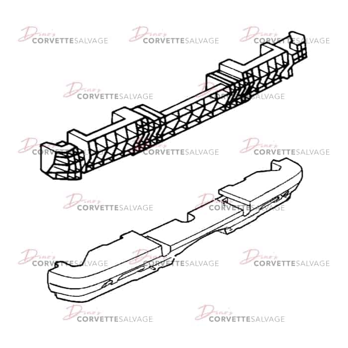 C4 Used Rear Bumper Impact Absorber 1984-1996