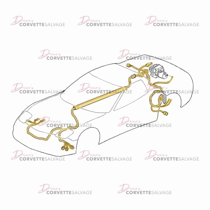 C5 Used F45 Automatic Transmission Wiring Harness 1997-1998