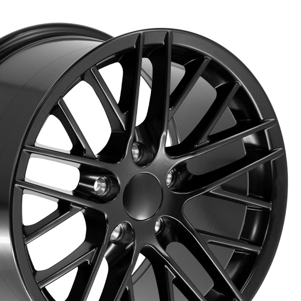 C4 New Satin Black 17x9.5 Wheel Set of 4 (CV08A) 1988-1996