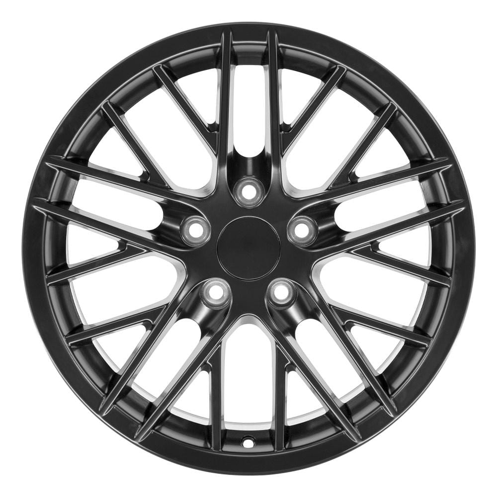 C4 New Satin Black 17x9.5 Wheel Set of 4 (CV08A) 1988-1996