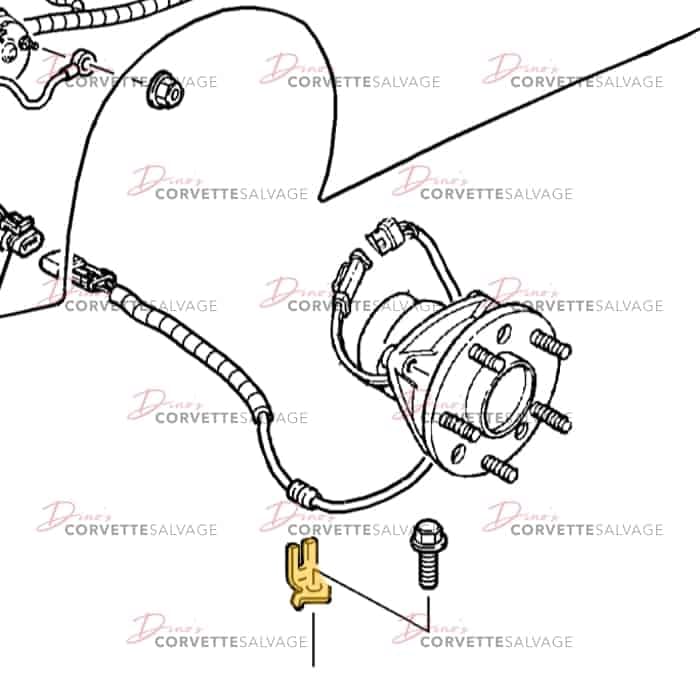 C5 Used Wheel Speed Sensor Bracket 1997-2002