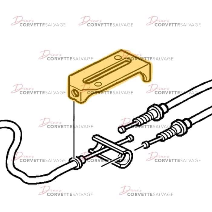 C5-C6 Used Parking Brake Cable Equalizer Bracket 1997-2013