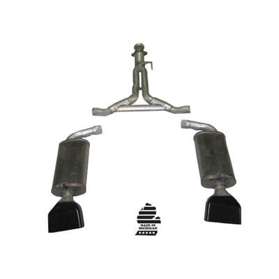 C4 New Exhaust System - Cat Back with Rear Y-Pipe with Crossover & MagnaFlow Mufflers 1986-1991
