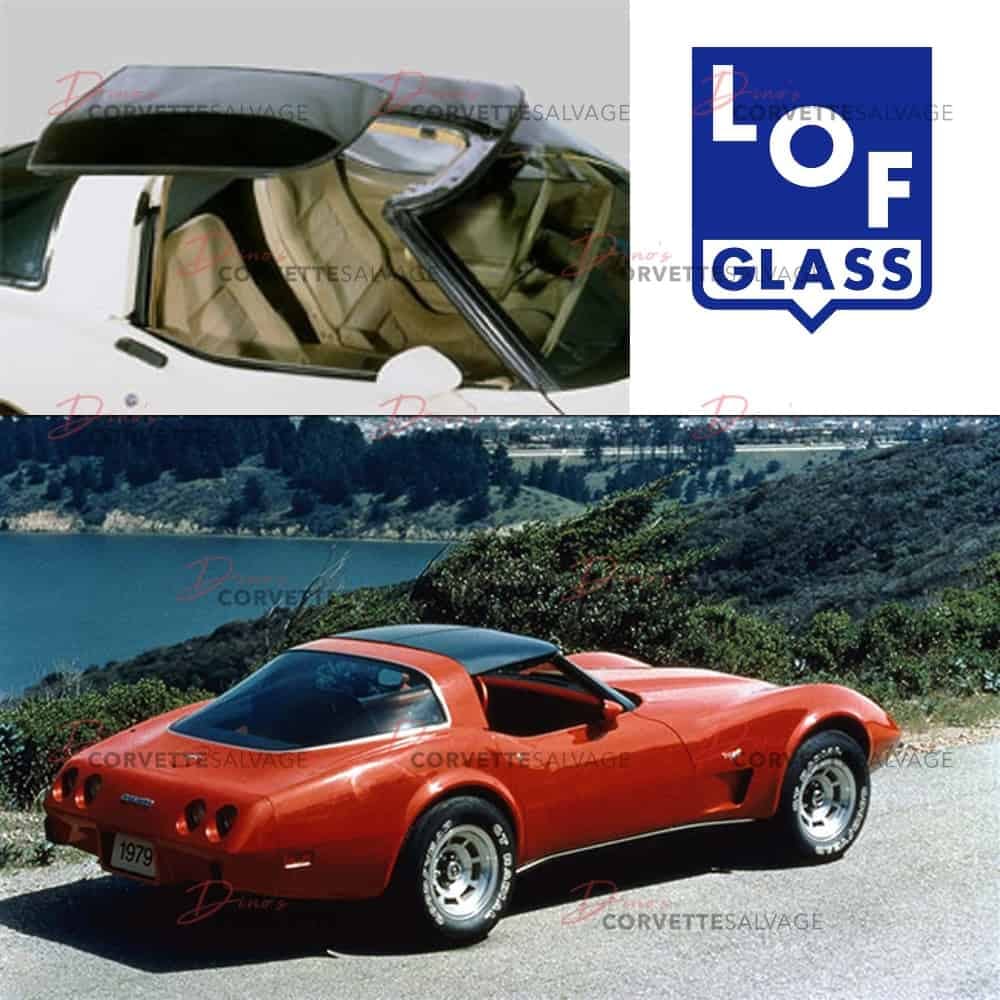 C3 Corvette Libbey Owens Ford (LOF) Smoked Galaxy Glass T-Top Set 1978-1982 Installed